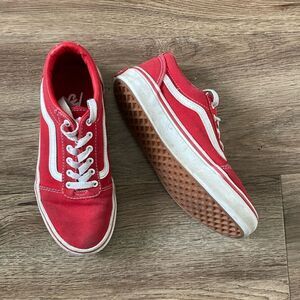 Vans Red Sneakers Sz 3